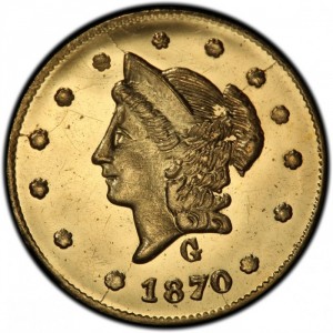 Аверс монеты США, ½ доллара, 1870-1871, Голова свободы