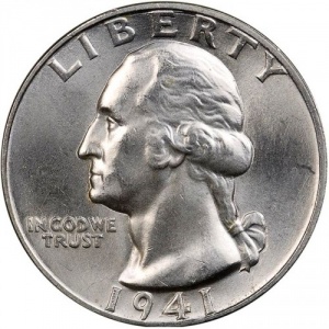 Аверс монеты США, ¼ доллара, 1932-1964, Вашингтонский Квотер