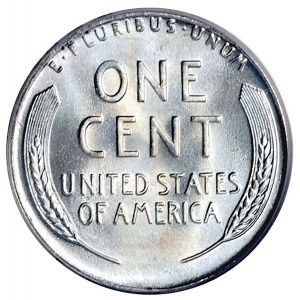 Реверс монеты США, 1 цент, 1943
