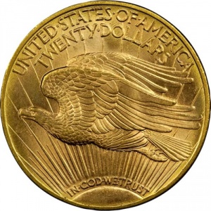 Реверс монеты США, 20 долларов, 1908-1933, Двойной орел