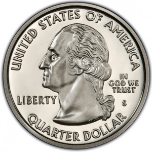 Аверс монеты США, ¼ доллара, 2002, Квотер штата Индиана