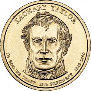 Аверс монеты США, 1 доллар, 2009, Президент США - Закари Тейлор (1849-1850)