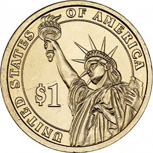 Реверс монеты США, 1 доллар, 2009, Президент США - Закари Тейлор (1849-1850)