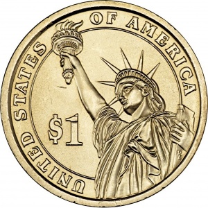 Реверс монеты США, 1 доллар, 2010, Президент США - Джеймс Бьюкенен (1857-1861)