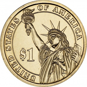 Реверс монеты США, 1 доллар, 2011, Президент США - Джеймс Гарфилд (1881)