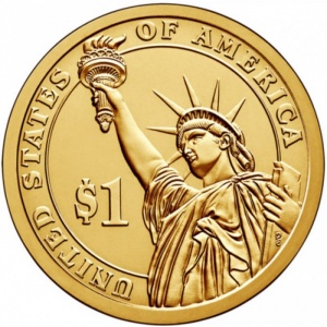 Реверс монеты США, 1 доллар, 2016, Президент США - Джеральд Форд (1974–1977)
