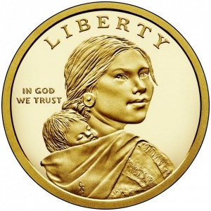 Аверс монеты США, 1 доллар, 2017, Секвойя