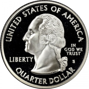 Аверс монеты США, ¼ доллара, 2006, Квотер штата Невада