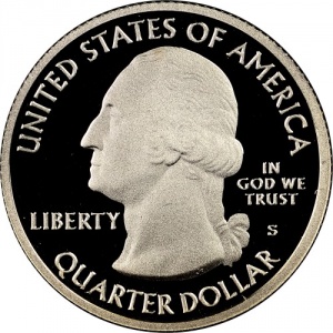 Аверс монеты США, ¼ доллара, 2014, Национальный парк Арки
