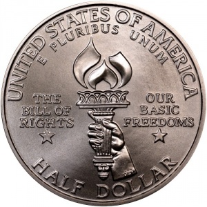 Реверс монеты США, ½ доллара, 1993, Билль о правах, Джеймс Мэдисон