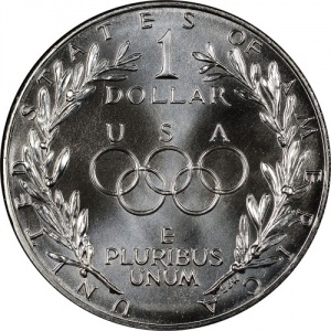 Реверс монеты США, 1 доллар, 1988, XXIV летние Олимпийские Игры, Сеул 1988
