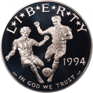 Аверс монеты США, 1 доллар, 1994, Чемпионат мира по футболу 1994