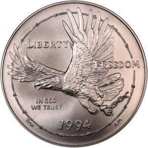 Аверс монеты США, 1 доллар, 1994, Национальный музей военнопленных