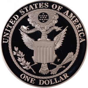 Реверс монеты США, 1 доллар, 2008, Белоголовый орлан