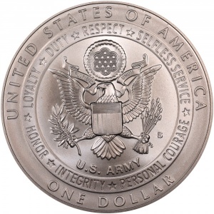 Аверс монеты США, 1 доллар, 2011, Армия США
