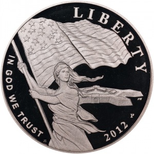 Аверс монеты США, 1 доллар, 2012, 200 лет гимну США