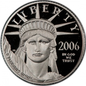 Аверс монеты США, 10 долларов, 2006, Американский Платиновый орел /Законодательная власть/