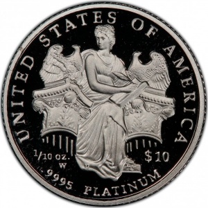 Реверс монеты США, 10 долларов, 2006, Американский Платиновый орел /Законодательная власть/