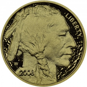 Аверс монеты США, 10 долларов, 2008, Американский бизон
