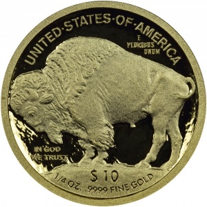 Реверс монеты США, 10 долларов, 2008, Американский бизон