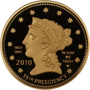Аверс монеты США, 10 долларов, 2010, Джеймс Бьюкенен