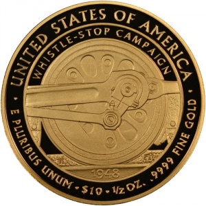 Реверс монеты США, 10 долларов, 2015, Первые леди - Бесс Трумэн (1945-1953)