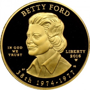Аверс монеты США, 10 долларов, 2016, Первые леди - Бетти Форд (1974-1977)
