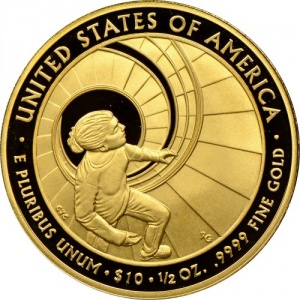 Реверс монеты США, 10 долларов, 2016, Первые леди - Бетти Форд (1974-1977)