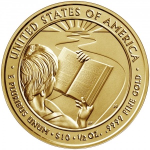 Реверс монеты США, 10 долларов, 2020, Первые леди - Барбара Буш (1989-1993)