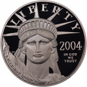 Аверс монеты США, 50 долларов, 2004, Американский Платиновый орел