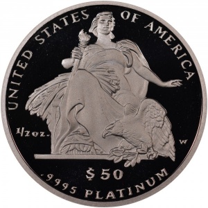 Реверс монеты США, 50 долларов, 2004, Американский Платиновый орел