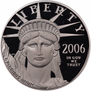 Аверс монеты США, 100 долларов, 2006, Американский Платиновый орел