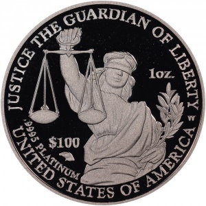 Реверс монеты США, 100 долларов, 2010, Американский Платиновый орел