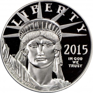 Аверс монеты США, 100 долларов, 2015, Американский Платиновый орел