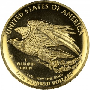 Реверс монеты США, 100 долларов, 2015, Свобода