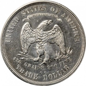 Реверс монеты США, 1 доллар, 1873-1885, Торговый доллар
