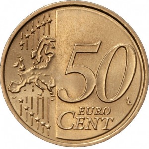Реверс монеты Германия, 50 евроцентов, 2007-2026