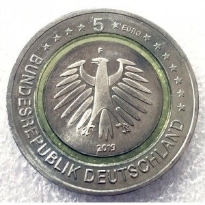 Аверс монеты Германия, 5 евро, 2019, Умеренная зона