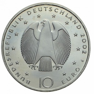 Аверс монеты Германия, 10 евро, 2002, Введение Евро