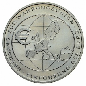 Реверс монеты Германия, 10 евро, 2002, Введение Евро