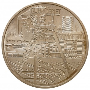 Реверс монеты Германия, 10 евро, 2003, Рурский промышленный район