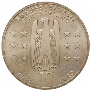 Аверс монеты Германия, 10 евро, 2005, 1200 лет Магдебургу