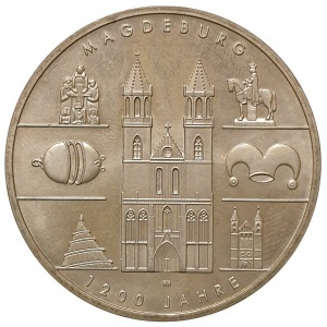 Реверс монеты Германия, 10 евро, 2005, 1200 лет Магдебургу