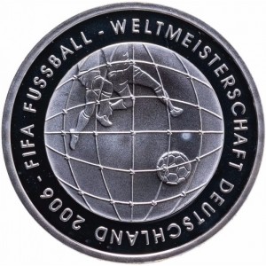Реверс монеты Германия, 10 евро, 2005, Чемпионат мира по футболу 2006