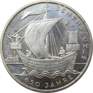 Реверс монеты Германия, 10 евро, 2006, 650 лет Ганзейскому союзу