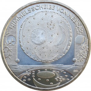 Реверс монеты Германия, 10 евро, 2008, Небесный диск из Небры