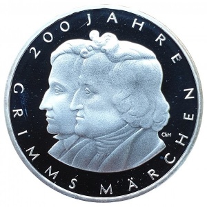 Реверс монеты Германия, 10 евро, 2012, 200 лет сказкам братьев Гримм