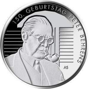 Реверс монеты Германия, 20 евро, 2018, 150 лет со дня рождения Петера Беренса