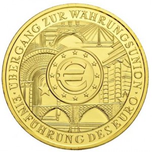Реверс монеты Германия, 200 евро, 2002, Введение Евро
