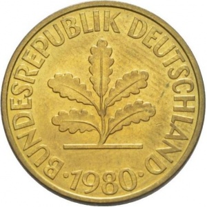 Аверс монеты Германия, 10 пфеннигов, 1950-2001